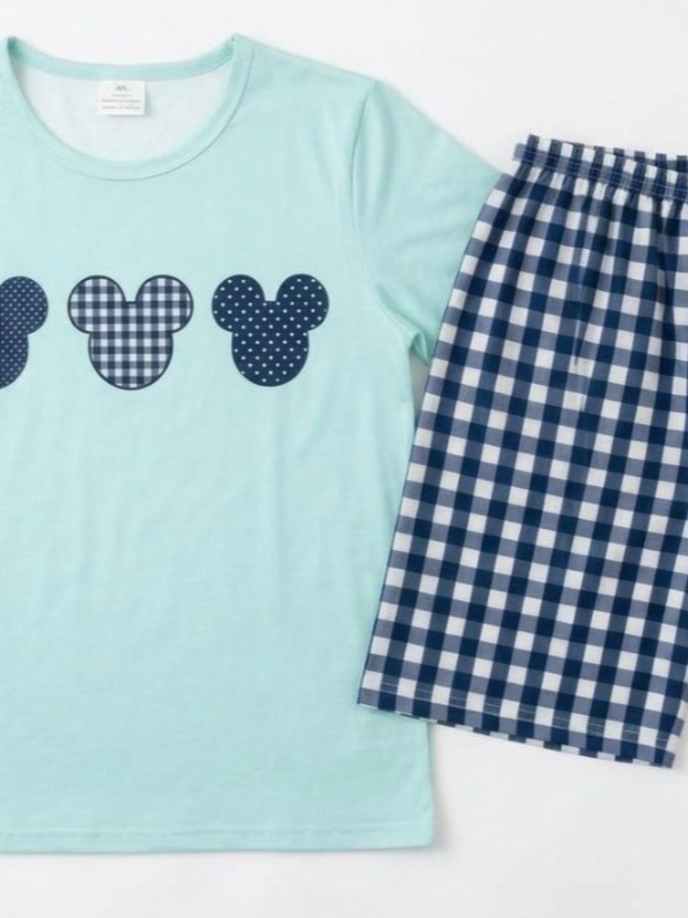 Kids Blue Gingham Matching Set Like New